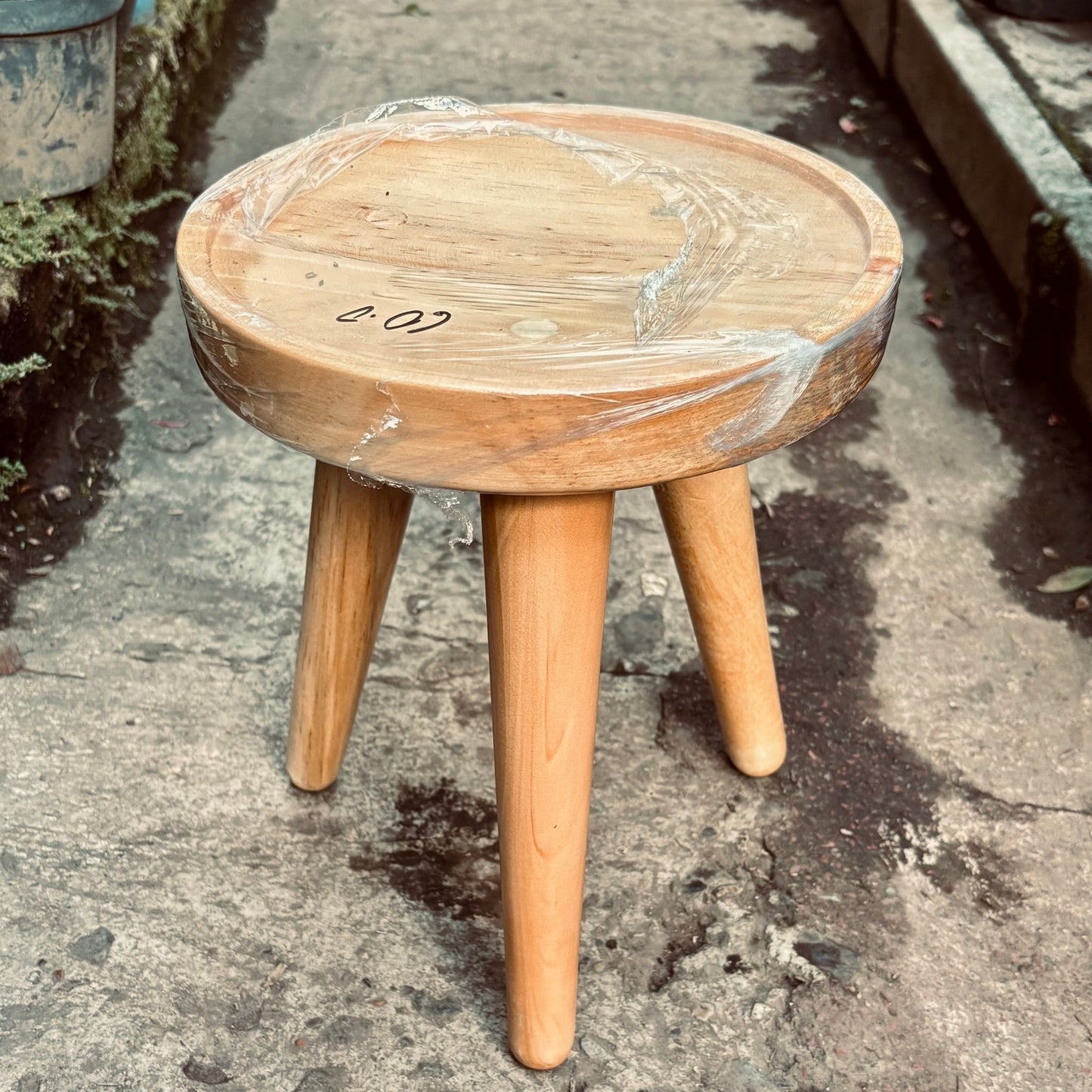 Base Trípode De Madera - Vivero Florecer