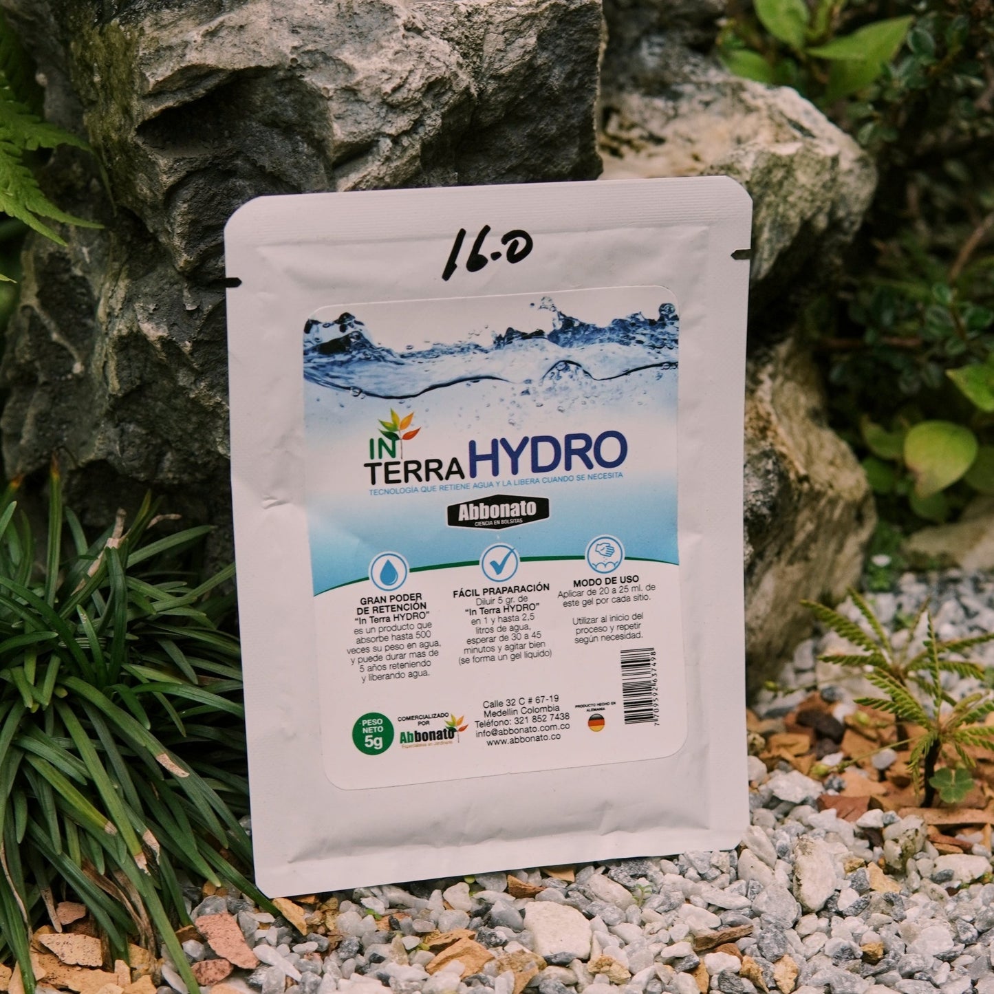 Hidroretenedor IN TERRA HYDRO (5 gramos) - Vivero Florecer