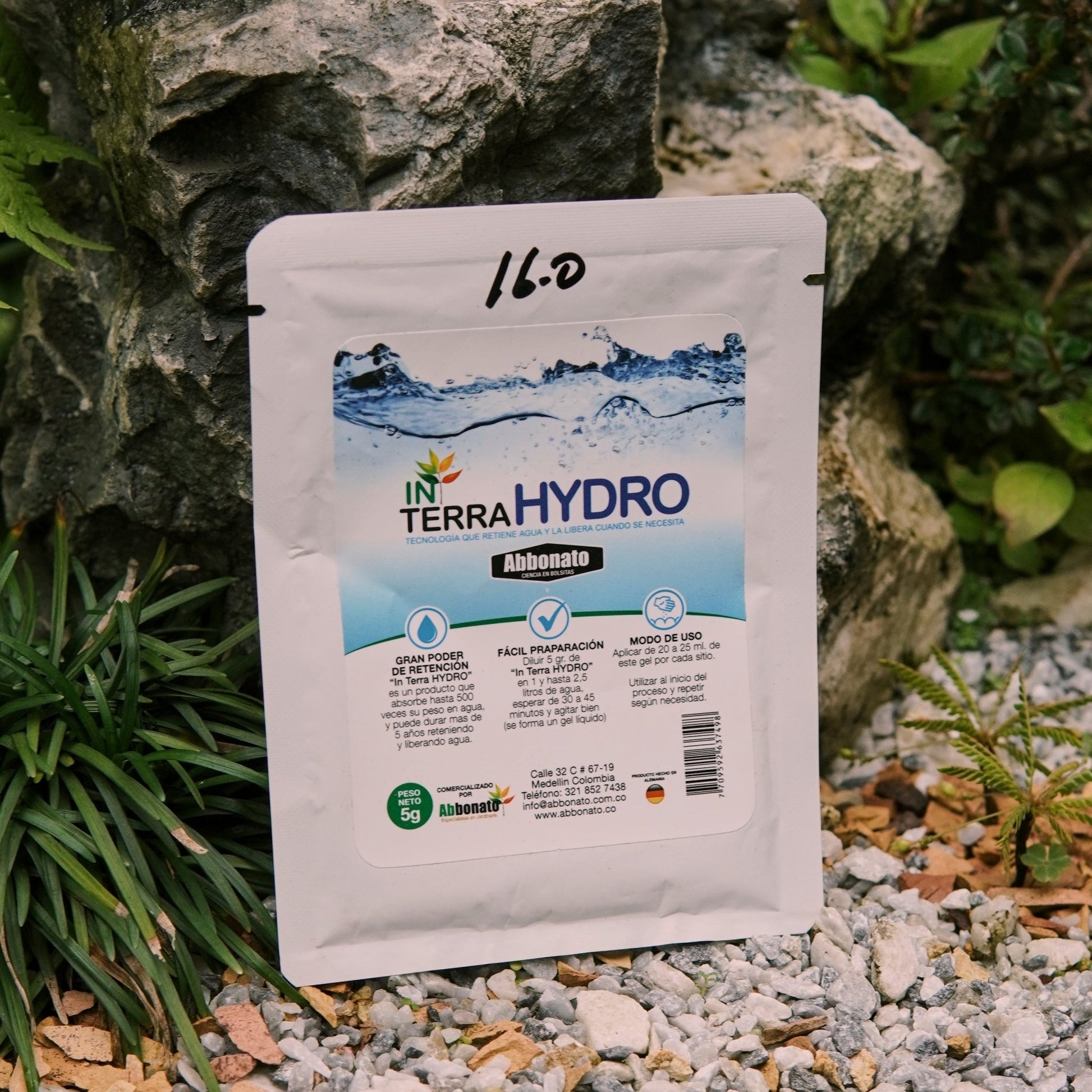Hidroretenedor IN TERRA HYDRO (5 gramos) - Vivero Florecer